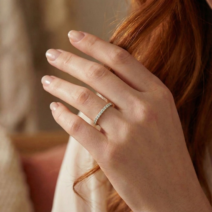 buy Wedding Band Half set  Diamond Yellow Gold SWEET