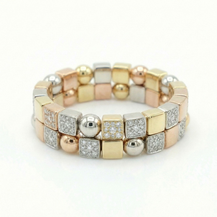 Alliance Tour complet Diamant Or Blanc Fleur de Lune