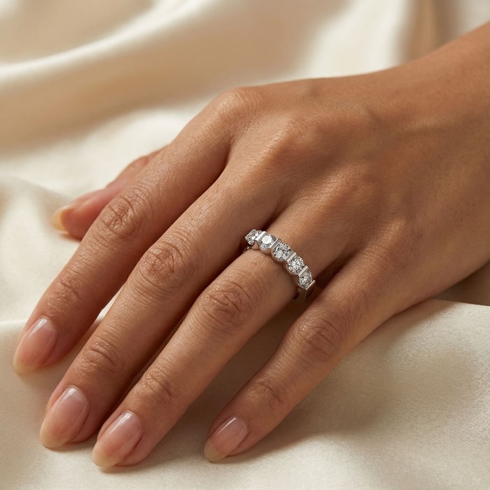 buy Wedding Band Half set Diamond White Gold HARMONY