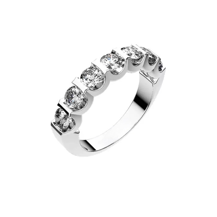 Wedding Band Half set Diamond White Gold HARMONY