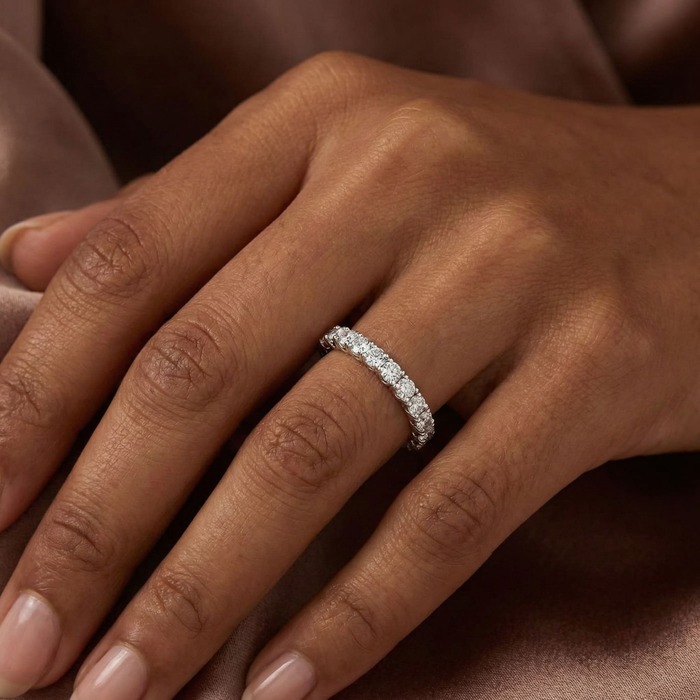 buy Wedding Band Full set Diamond White Gold 4 Claws Karma