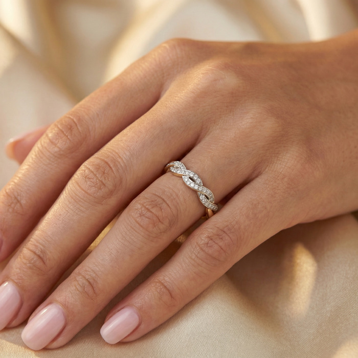 achat Alliance Demi-tour Diamant Or Jaune Lys de Mer