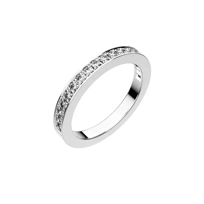 Wedding Band Half set  Diamond White Gold RUBAN