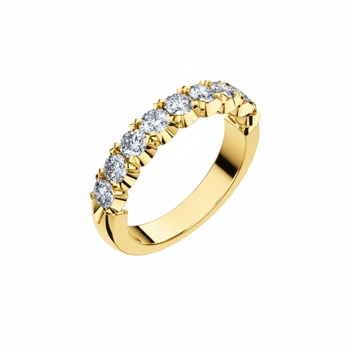 Wedding Band Half set  Diamond Yellow Gold MELODY