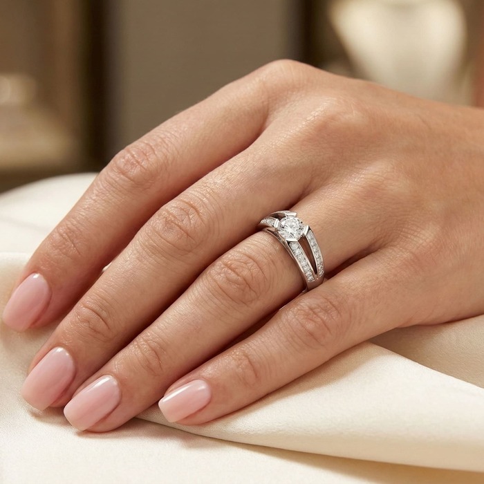 vente Bague Classique Diamant Or Blanc BEL HORIZON