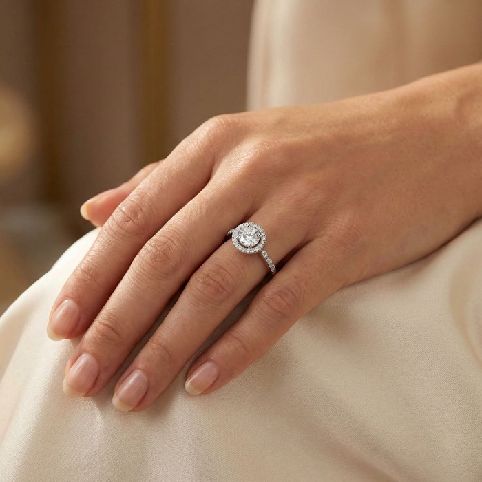 acheter Bague Classique Diamant Or Blanc BRILLANT