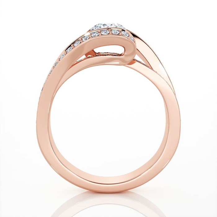 vente Bague  Classique  Diamant Or Rose CARESSE