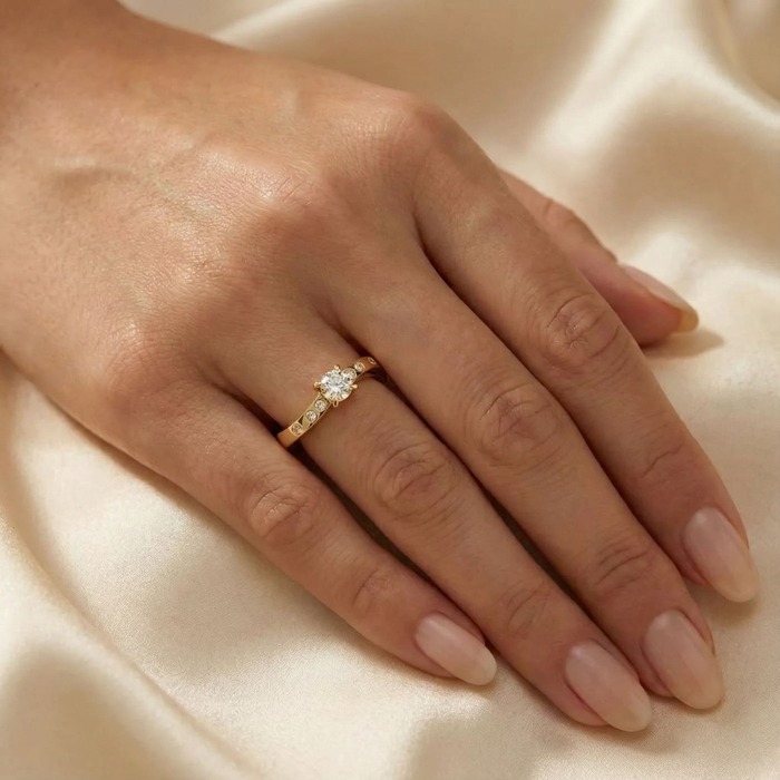 buy Ring Designer jewellery Diamond Yellow Gold LIGHT GLANCE N°3