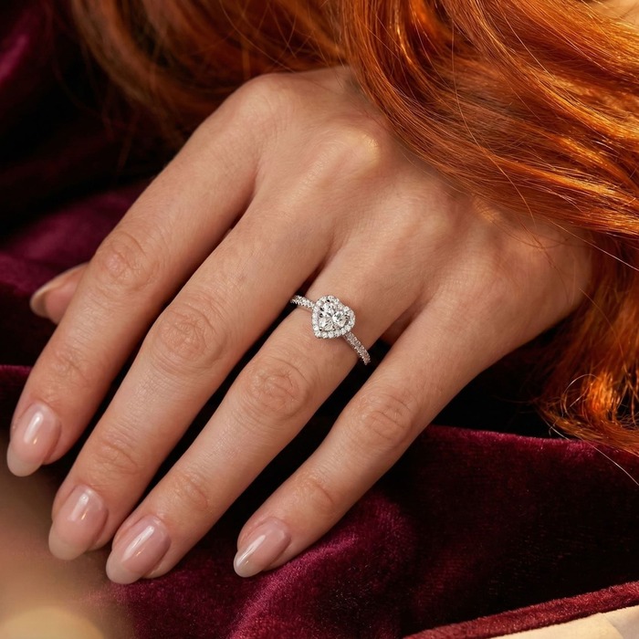 acheter Bague  Classique  Diamant Or Blanc COEUR