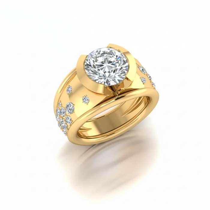 Bague  Classique  Diamant Or Jaune CONSTELLATION