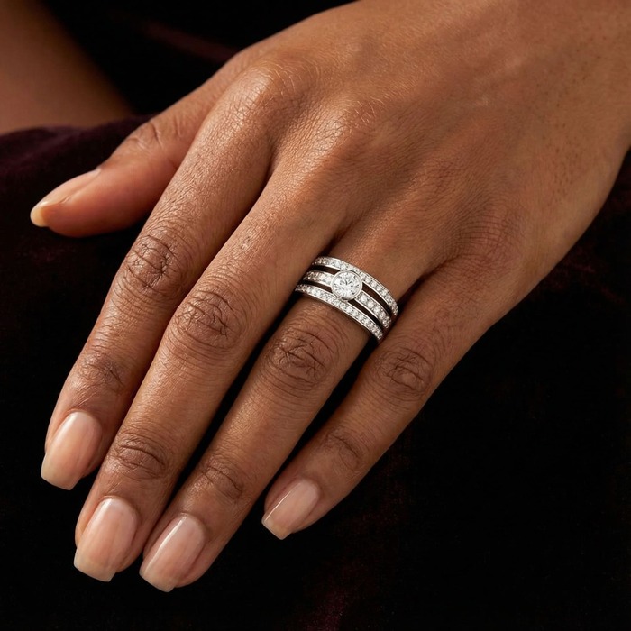 acheter Bague  Classique  Diamant Or Blanc DIAMANIA