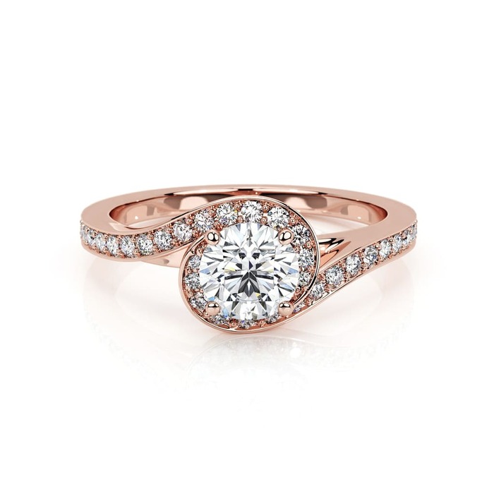 achat Bague  Classique  Diamant Or Rose EMBRASSE MOI