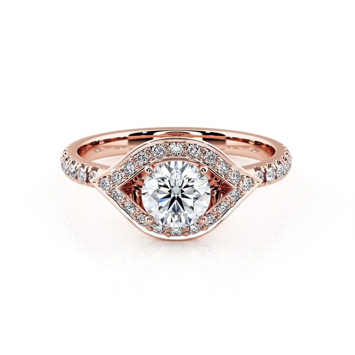 achat Bague  Classique  Diamant Or Rose FLECHE D`AMOUR