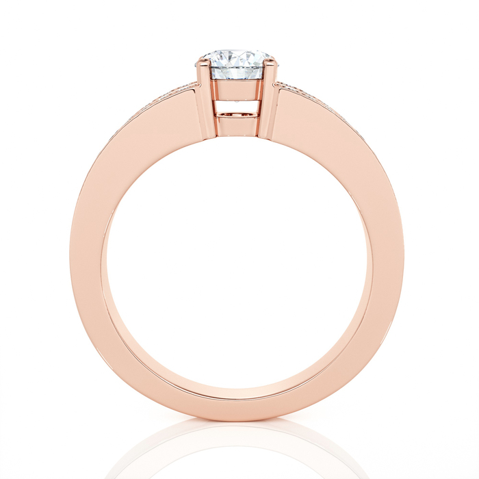 vente Bague  Classique  Diamant Or Rose NOUS 2