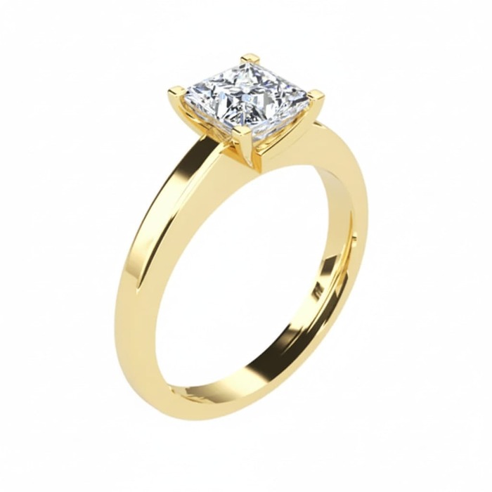 Bague  Classique  Diamant Or Jaune SOLITAIRE PRINCESSE ROYALE
