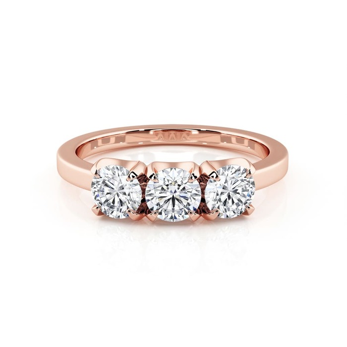 achat Bague  Trilogie Diamant Or Rose TRILOGIE 3