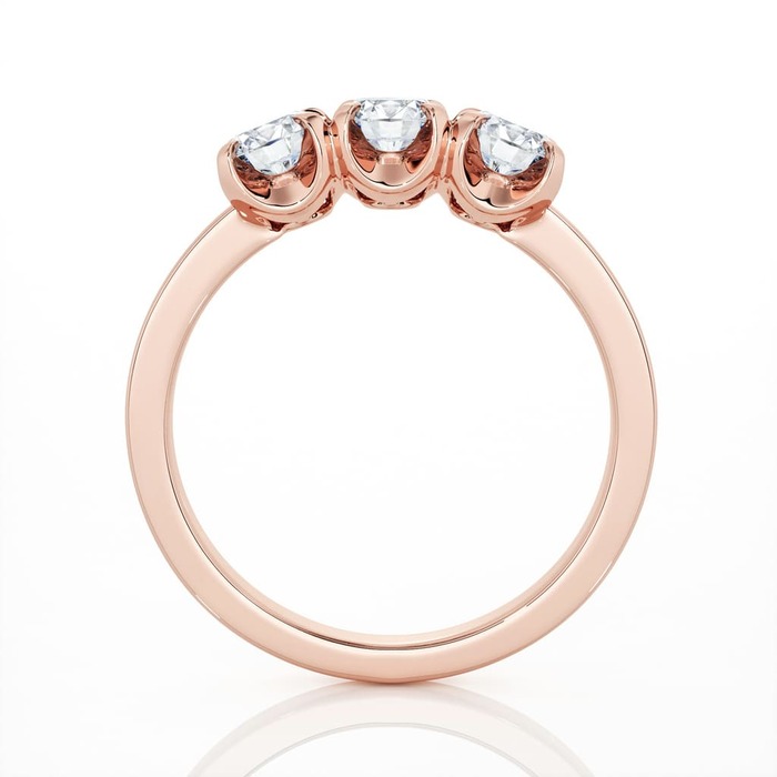 vente Bague  Trilogie Diamant Or Rose TRILOGIE 3