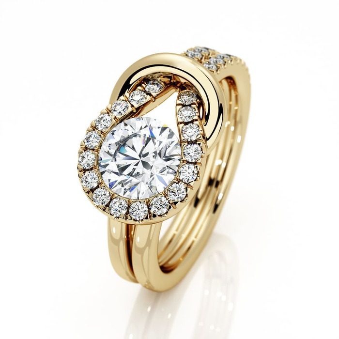 Ring Classics Diamond Yellow Gold TOGETHER