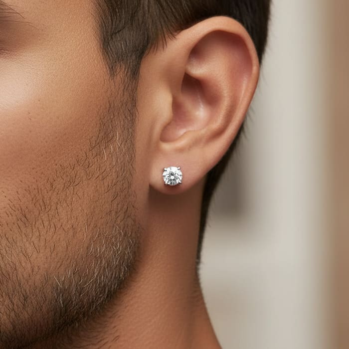 acheter Boucles d'Oreilles  Mono Diamant Or Blanc MONO BERCEAU