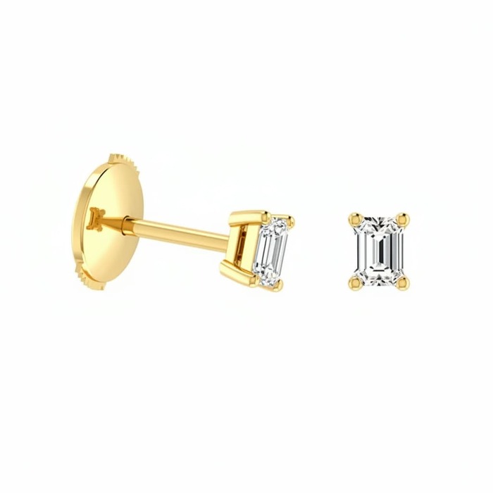 Earrings Classics Diamond Yellow Gold EMERALD cut