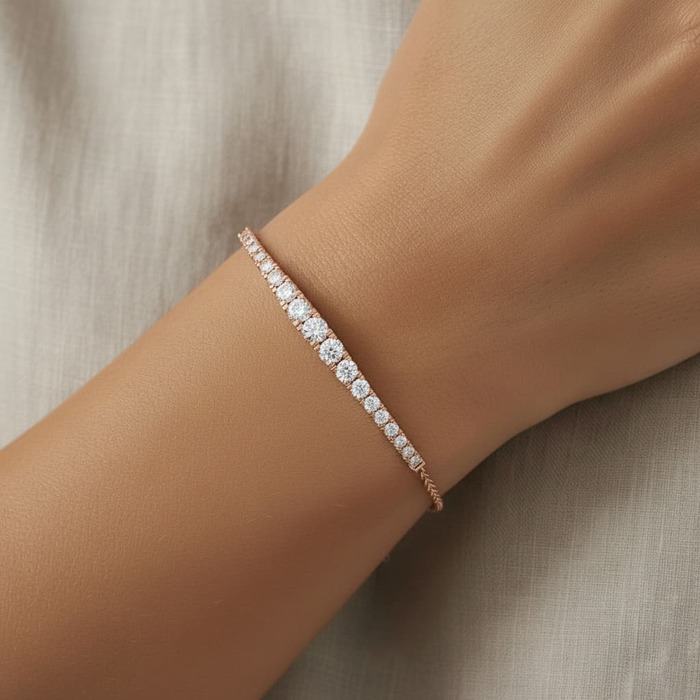 acheter Bracelet Diamant Or Rose ERGO