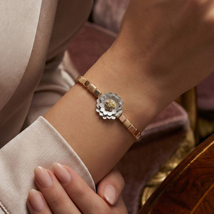 buy Bracelet Diamond White Gold Moonflower