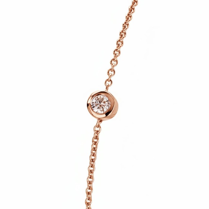 Bracelet Diamant Or Rose serti clos ETERNITE