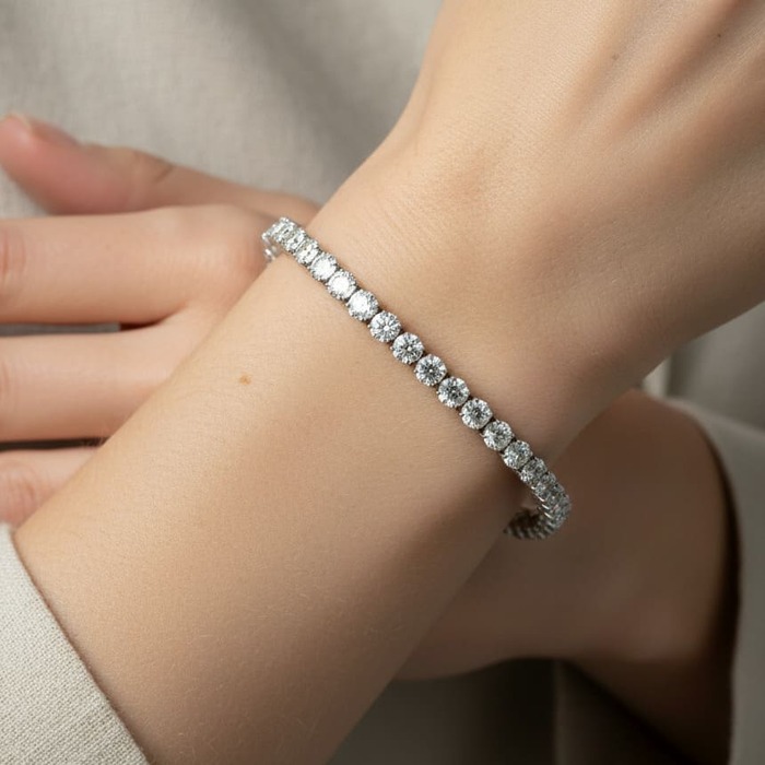 acheter  Bracelet  Diamant Or Blanc TENNIS DIAMANTS