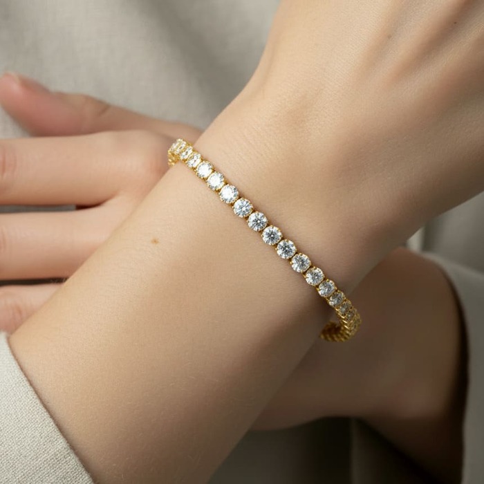 buy  Bracelet Diamond Yellow Gold DIAMOND TENNIS BRACELET