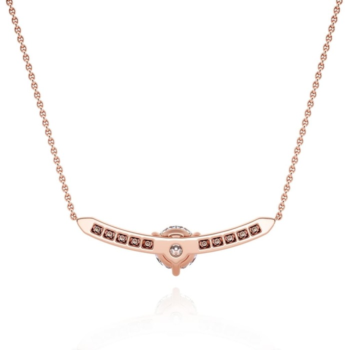 vente Pendentif Classique  Diamant Or Rose Barette de diamants