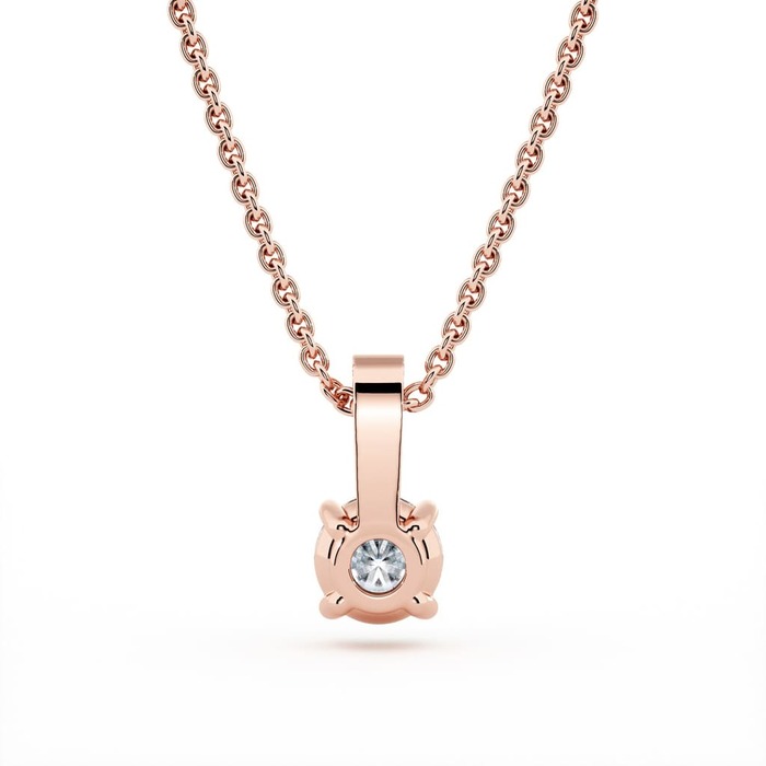 vente Pendentif Classique  Diamant Or Rose Belière pavée de diamants