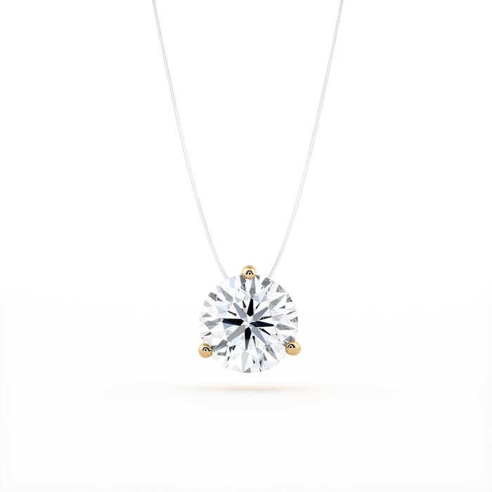 Pendant & Necklace Classics Diamond Yellow Gold Fishing wire