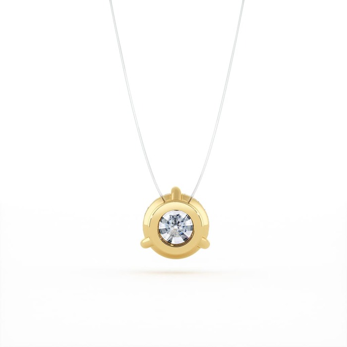 vente Pendentif Classique  Diamant Or Jaune Fil de peche