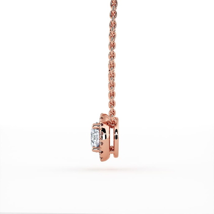 purchase Pendant & Necklace Classics Diamond Pink Gold Paved Round Brilliants