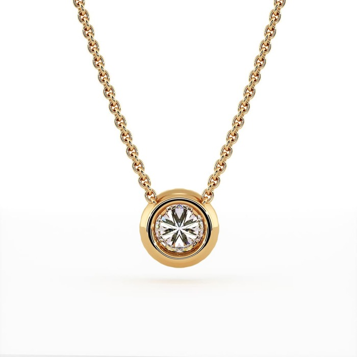 sell Pendant & Necklace Classics Diamond Yellow Gold Paved Round Brilliants