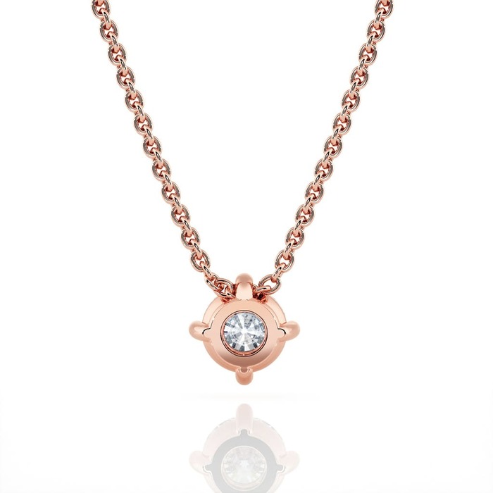 sell Pendant & Necklace Classics Diamond Pink Gold 4 Claws cross pendant