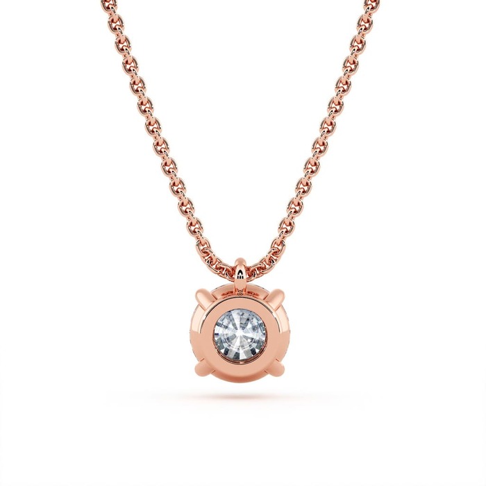 sell Pendant & Necklace Classics Diamond Pink Gold 4 CLAWS B