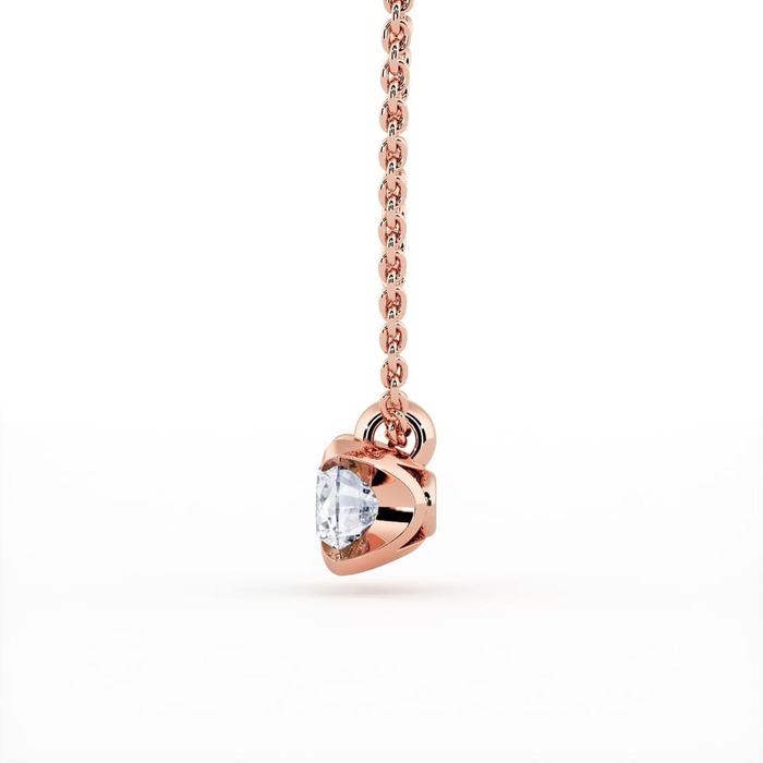 achat Pendentif Classique  Diamant Or Rose serti griffes BERCEAU