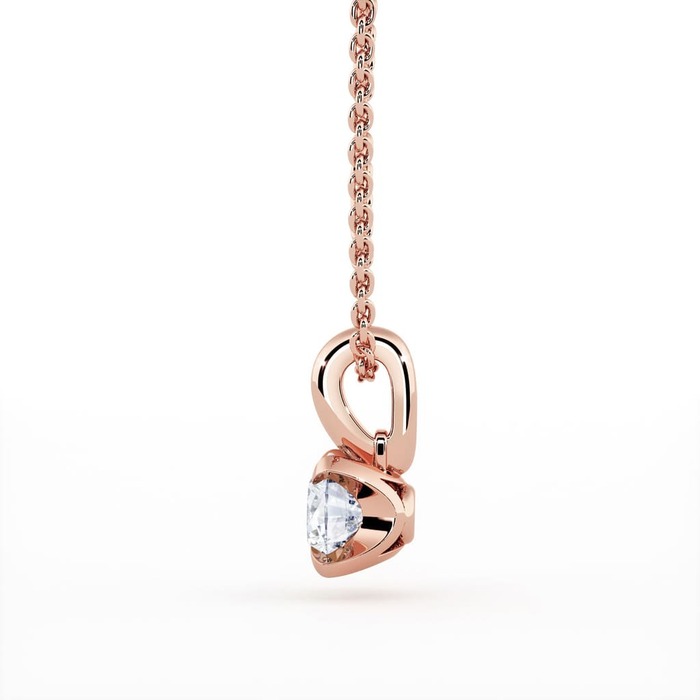 purchase Pendant & Necklace Classics Diamond Pink Gold SOLITAIRE  N°1 with swivelling bail
