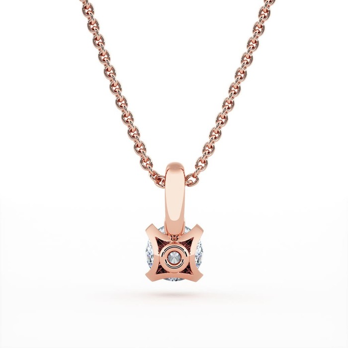 sell Pendant & Necklace Classics Diamond Pink Gold SOLITAIRE  N°1 with swivelling bail