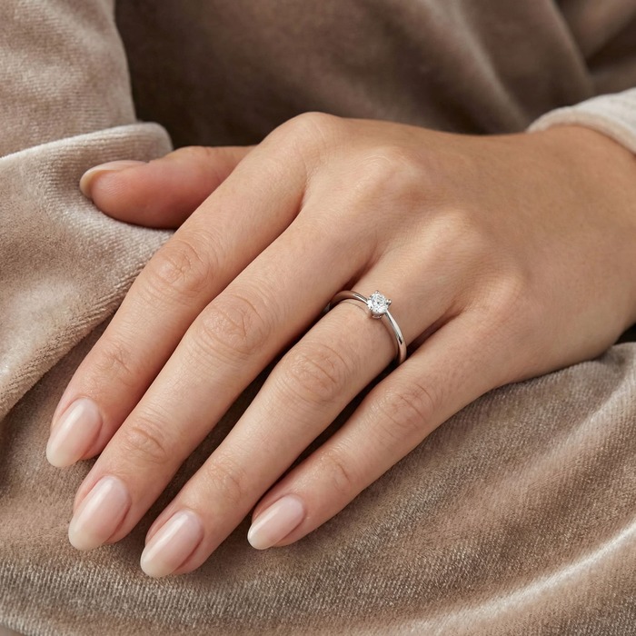 acheter Solitaire  Classique  Diamant Or Blanc 3 griffes