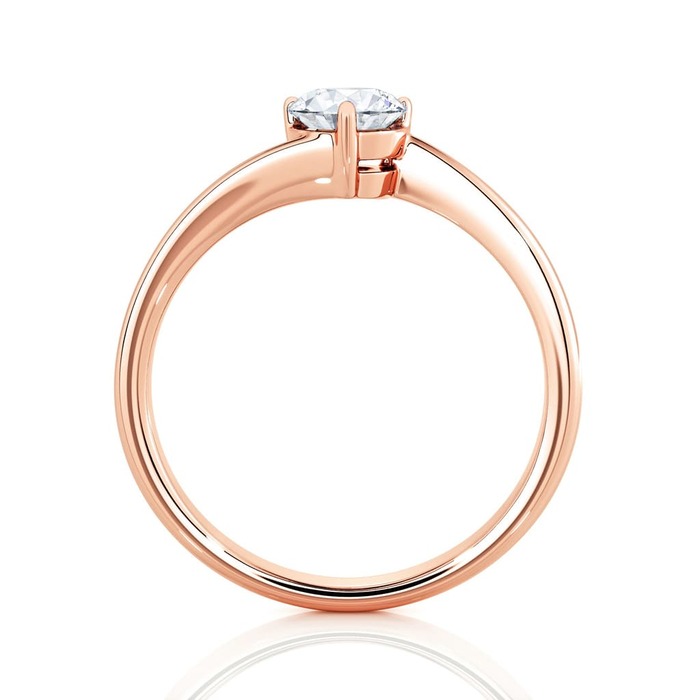 sell Engagement ring Classics Diamond Pink Gold 3 claws