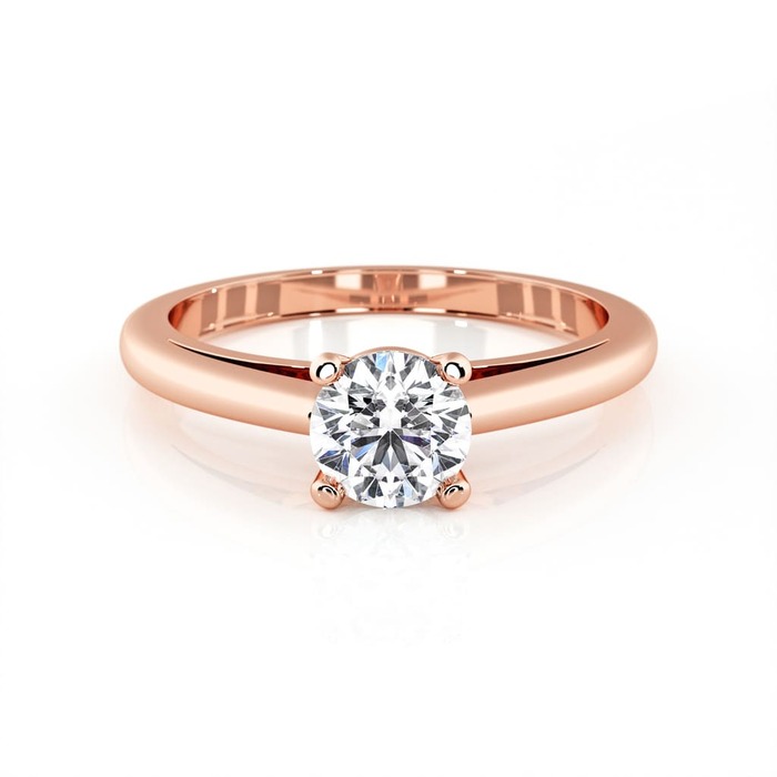 Engagement ring Classics Diamond Pink Gold 4 Claws Classic