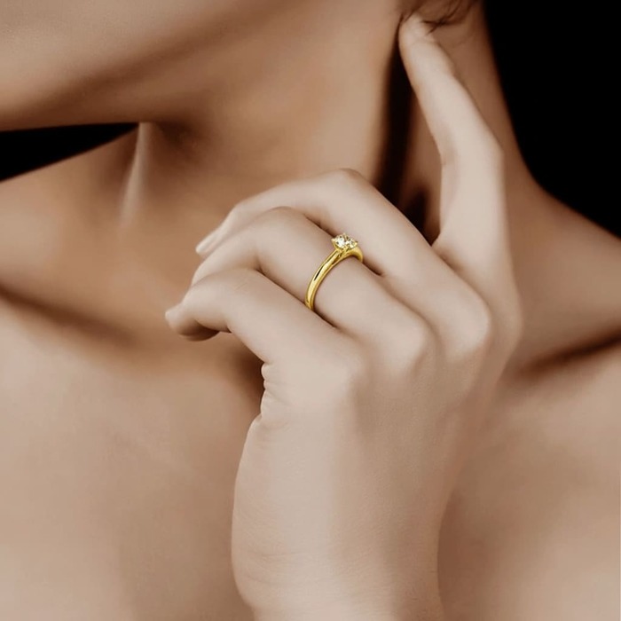 acheter Solitaire Classique Diamant Or Jaune 4 Griffes Classic