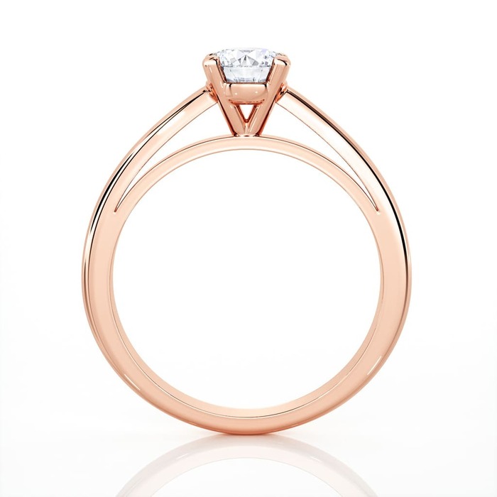 sell Engagement ring Classics Diamond Pink Gold 4 Claws Classic