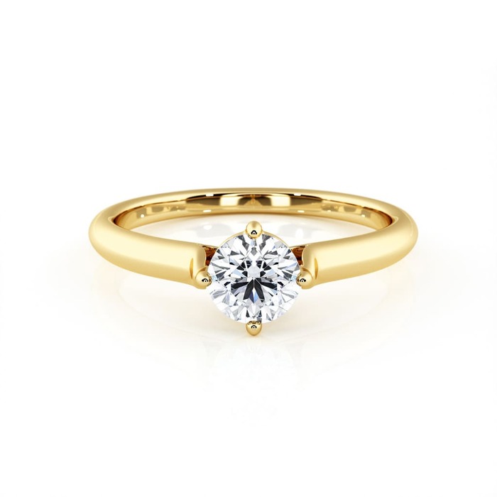 purchase Engagement ring Classics Diamond Yellow Gold 4 claws cross ring