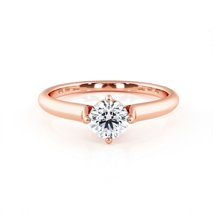 purchase Engagement ring Classics Diamond Pink Gold 4 claws cross ring