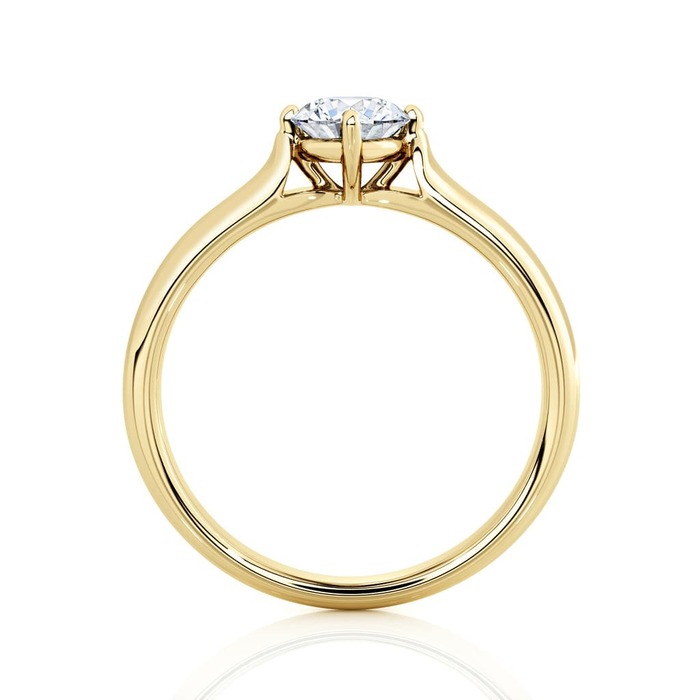 sell Engagement ring Classics Diamond Yellow Gold 4 claws cross ring