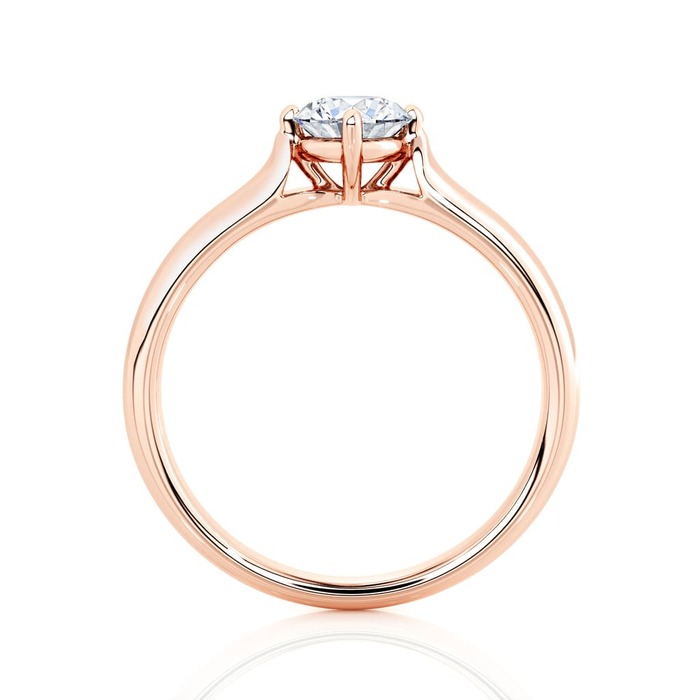 sell Engagement ring Classics Diamond Pink Gold 4 claws cross ring