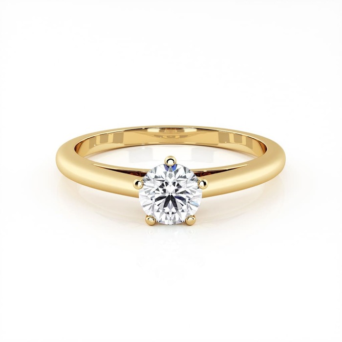 achat Solitaire  Classique  Diamant Or Jaune 5 Griffes Classic